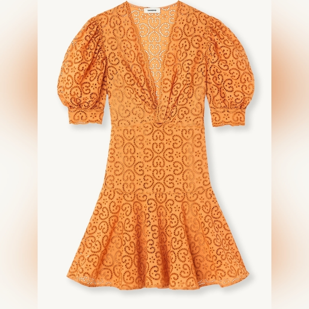 🧡SANDRO BRODERIE ANGLAISE DRESS